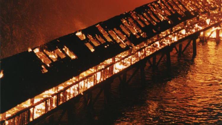 Die Kapellbrücke brannte lichterloh.
