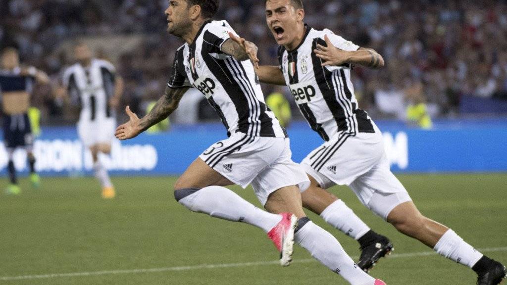 Dani Alves erzielte im Cupfinal in Rom zwischen Juventus Turin und Lazio Rom den Führungstreffer für die Turiner