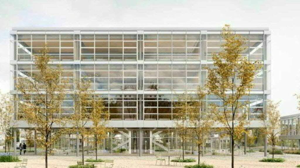 So soll der geplante Erweiterungsbau der Kantonsschule Baden aussehen. Das Aargauer Parlament hat einen Kredit von 64 Millionen Franken bewilligt.