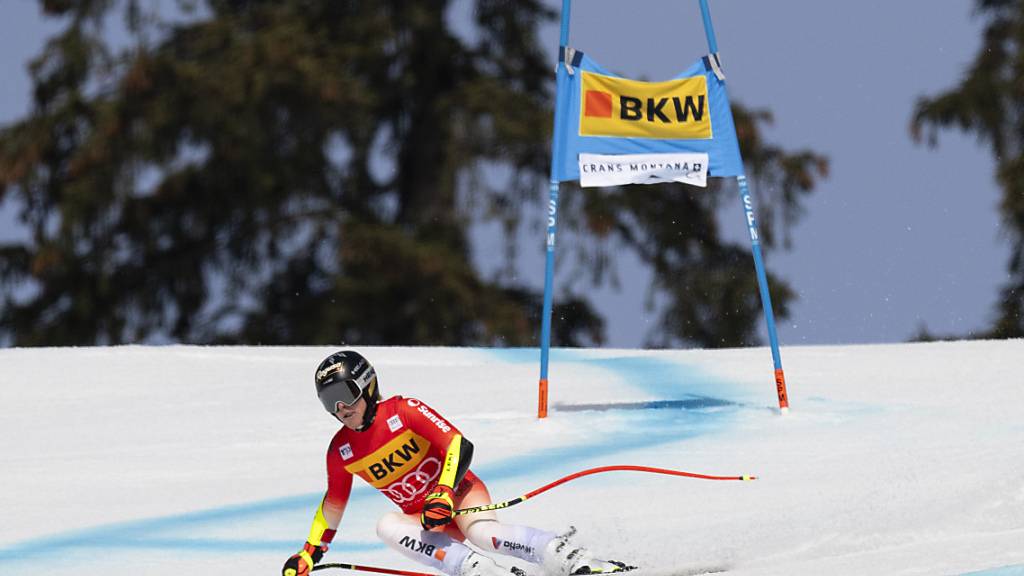 Lara Gut-Behrami unterwegs auf der weichen Piste am Mont Lachaux