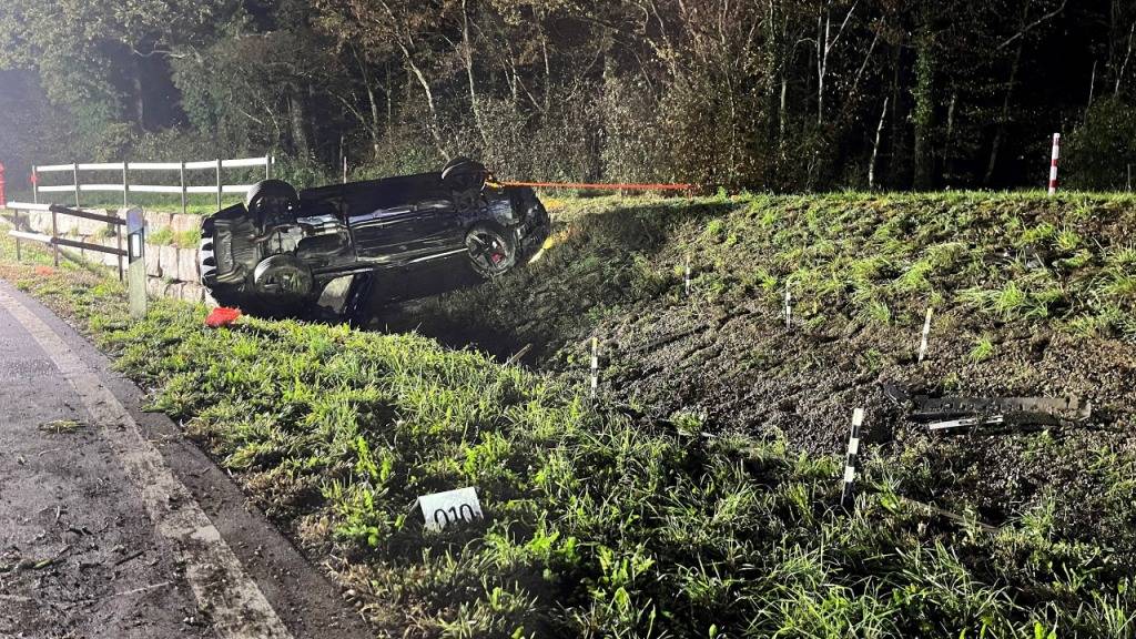 Bei einem Selbstunfall mit einem Personenwagen in der Nacht auf Sonntag sind in Neerach vier Personen teils schwer verletzt worden. Ein Beifahrer auf dem Rücksitz wurde laut Polizei eingeklemmt und musste von der Feuerwehr befreit werden.