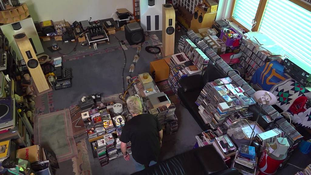 Dieser Mann hortet 150'000 Schallplatten und CDs