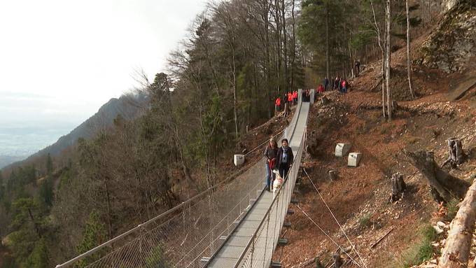 Auf dem Balmberg wurde die Hängebrücke im Kanton Solothurn eingeweiht