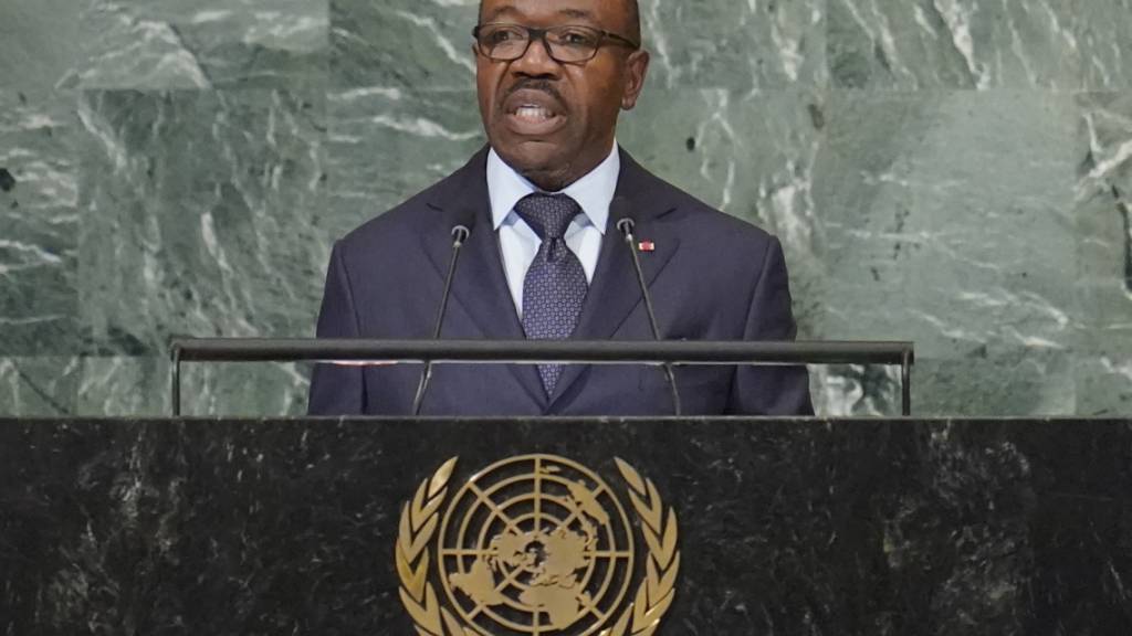 ARCHIV - Ali Bongo Ondimba, Präsident von Gabun, hält eine Rede im UN-Hauptquartier in New York im September letzten Jahres. Foto: Mary Altaffer/AP/dpa