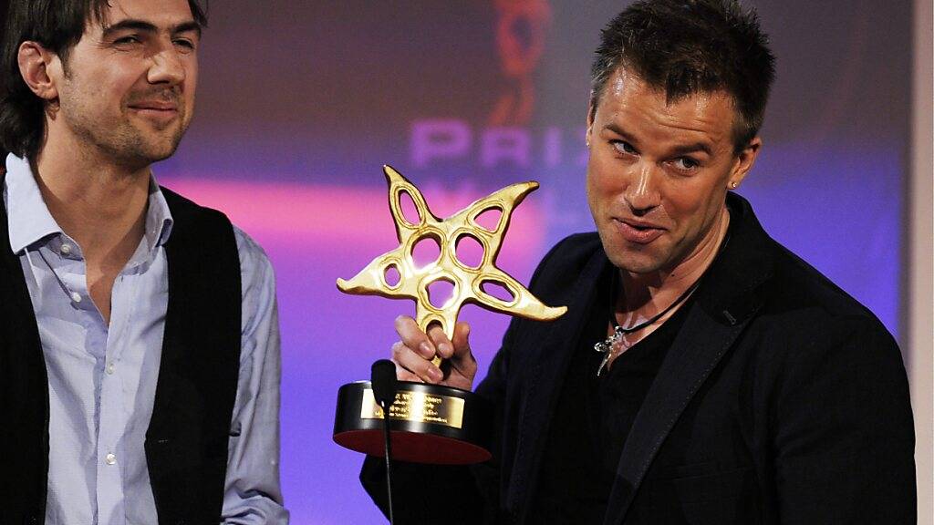 Jonny Fischer (links) und Manu Burkart, hier bei der Verleihung des Prix Walo 2010. (Archivbild)