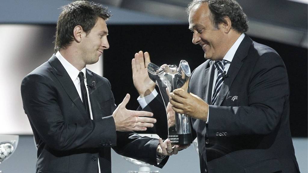 Offshore-Konto-Inhaber unter sich: Lionel Messi und Michel Platini.
