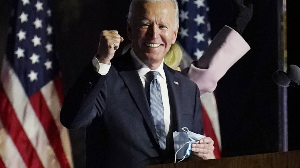 ARCHIV - Der neu gewählte US-Präsident Joe Biden spricht in Wilmington im US-Bundesstaat Delaware. Foto: Paul Sancya/AP/dpa