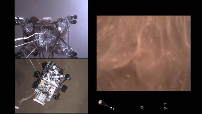 Video zeigt spektakuläre Landung von Mars-Rover