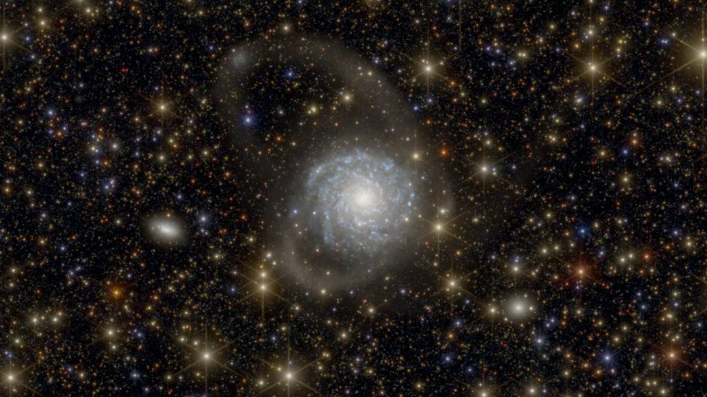 Dieses simulierte Bild zeigt Strukturen im Halo einer Galaxie, die der Milchstrasse ähnelt.
