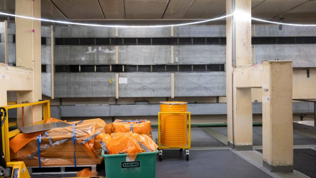 Die Räume der Kondensation im Kernkraftwerk Mühleberg sind praktisch leergeräumt.