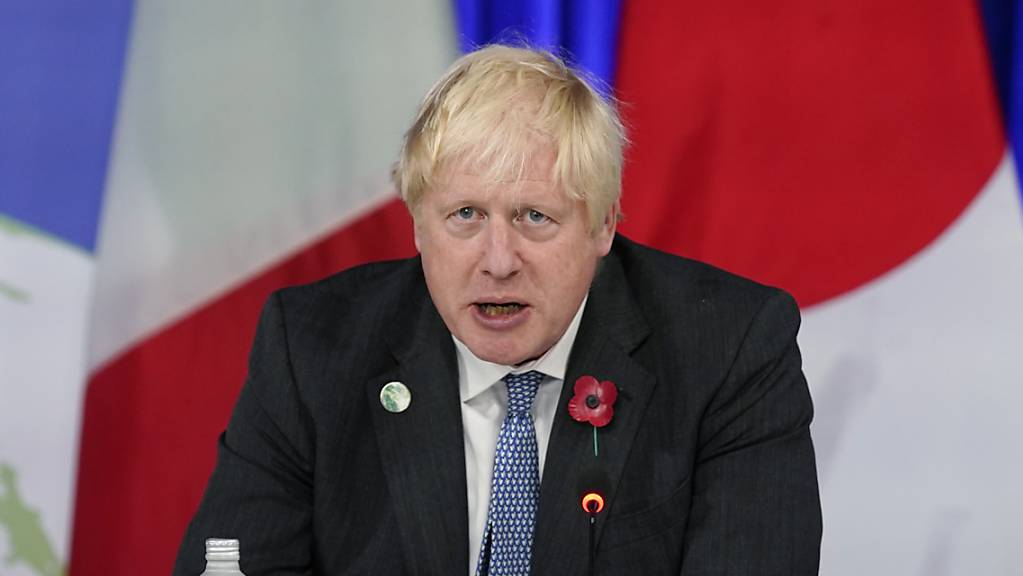Boris Johnson beim UN-Weltklimagipfel in Glasgow. Foto: Evan Vucci/AP/dpa