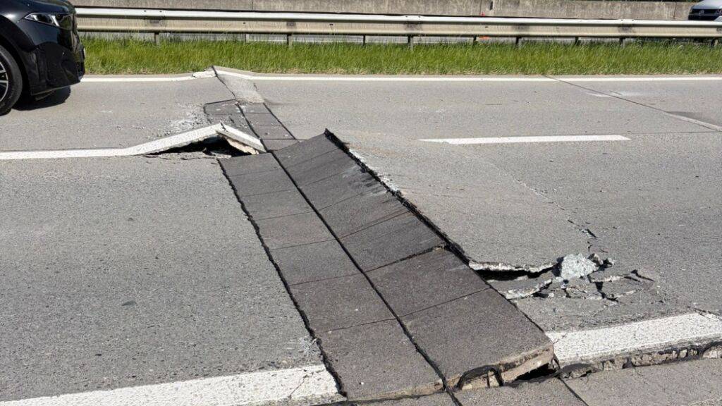 Auf der Autobahn A13 kam es am Pfingstmontag zu einem sogenannten Blow-up.