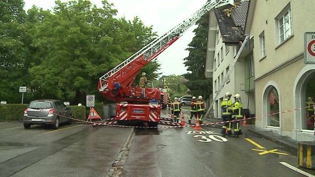 Dachbrand im Hotel Linde in Fislisbach