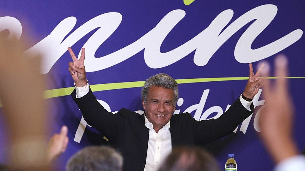 Der favorisierte Kandidat Lenin Moreno hat nach Prognosen bei der Präsidentenwahl in Ecuador die erste Runde gewonnen. Ob es bereits für den Sieg reicht, ist noch nicht klar.