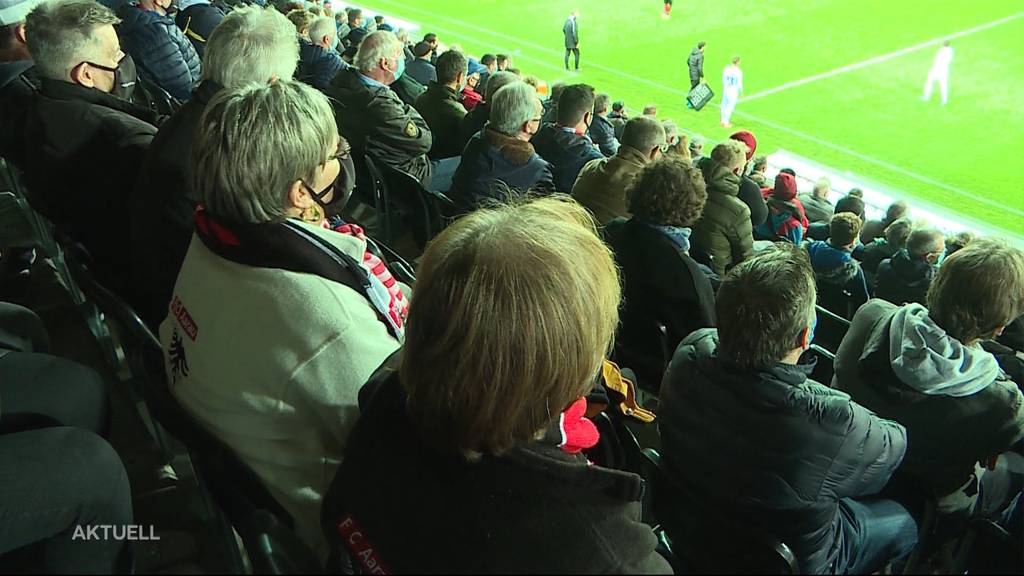 Mit Schutzkonzept: Der FC Aarau spielte vor 2'000 Zuschauern