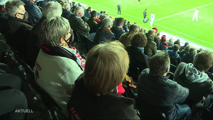 Mit Schutzkonzept: Der FC Aarau spielte vor 2'000 Zuschauern