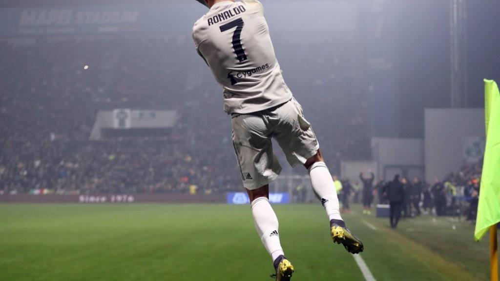 Cristiano Ronaldo gehörte zu Juves Torschützen