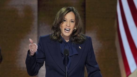 Kamala Harris hielt eine feurige Nominationsrede.