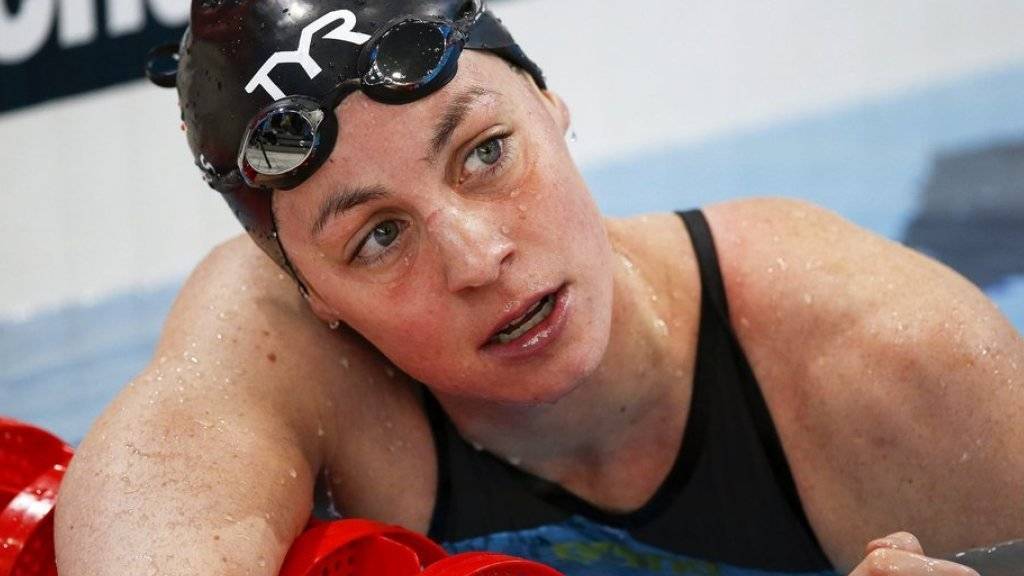 Immer alles in gewohnten Bahnen: Schwimmerin Danielle Villars hält sich an jede Regel und steht vor Wettkämpfen immer links vom Böckchen. (Archivbild)