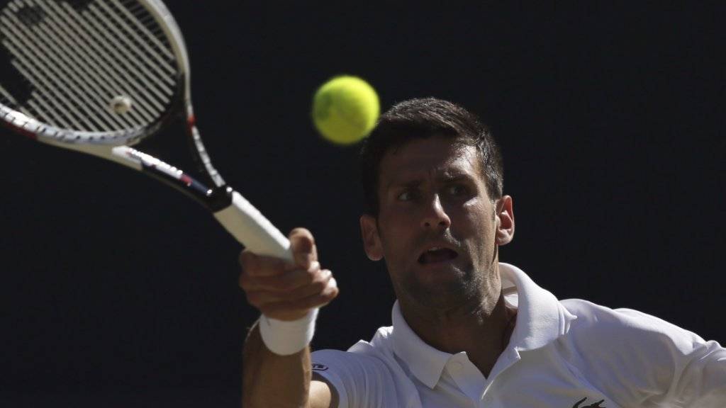 Novak Djokovic steht in Wimbledon in den Achtelfinals