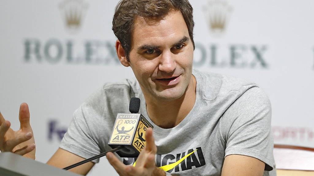 In Schanghai bereits vor seinem ersten Einsatz ein gefragter Mann: Roger Federer