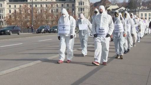 Corona-Pandemie: Stille Demonstration in Zürich