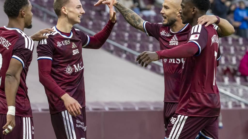 Servette jubelt über den Sieg gegen Vaduz