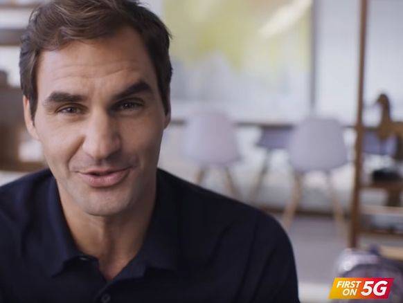 «First on 5G»: Der Federer-Spot sorgte für Diskussionen in der Arena.