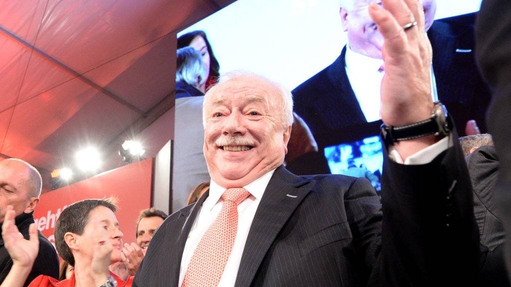 Bürgermeister Michael Häupl von der SPÖ nach dem Wahlsieg in Wien
