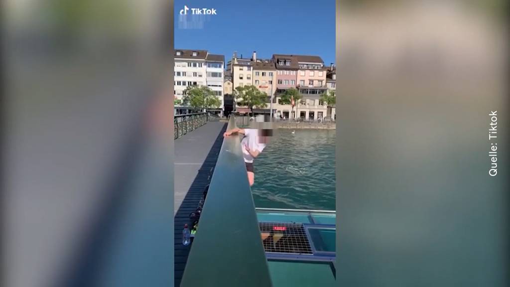 Für ein TikTok-Video: Mann springt von Brücke auf fahrendes Limmatschiff