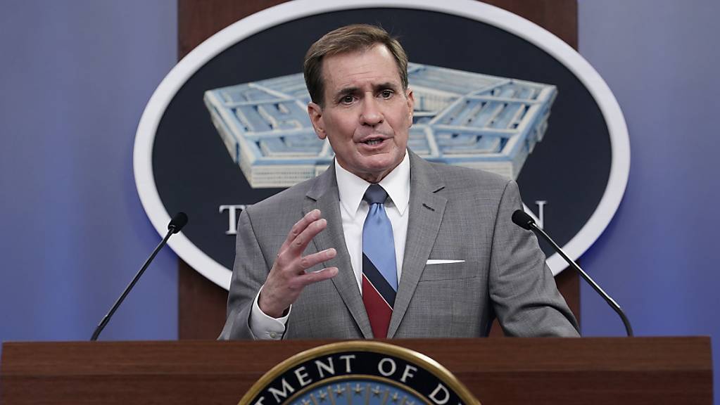 Pentagon-Sprecher John Kirby spricht während einer Pressekonferenz im Pentagon. Foto: Susan Walsh/AP/dpa/Archiv