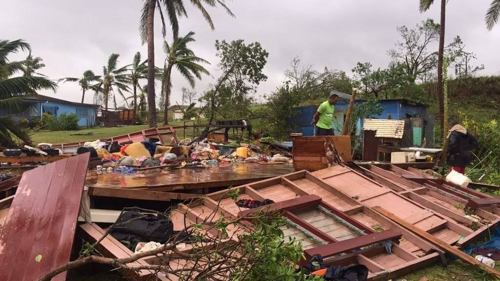 Vom Sturm «Winston» zerstörtes Haus auf Fidschi (Archiv)