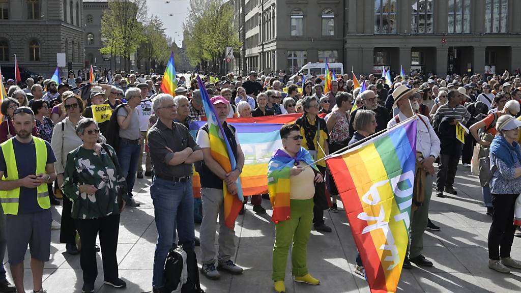 Rund 1000 Personen forderten einen sofortigen Waffenstillstand in Gaza und humanitäre Hilfe für die notleidende Bevölkerung.