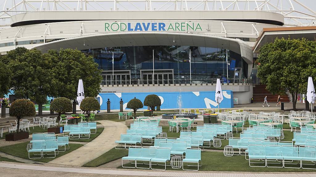 Am heutigen Donnerstag verwaist, doch am Montag soll es dennoch mit dem Australian Open losgehen: der Melbourne Park mit der Rod Laver Arena