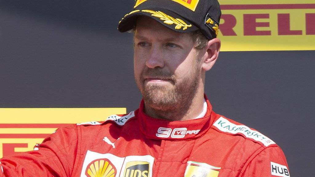 Den Frust und Ärger konnte und wollte Sebastian Vettel auch bei der Siegerehrung nicht verheimlichen