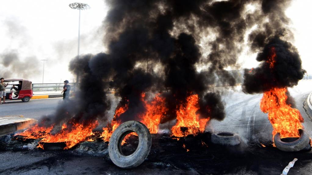Die Wut der Bürger in den Strassen von Bagdad.
