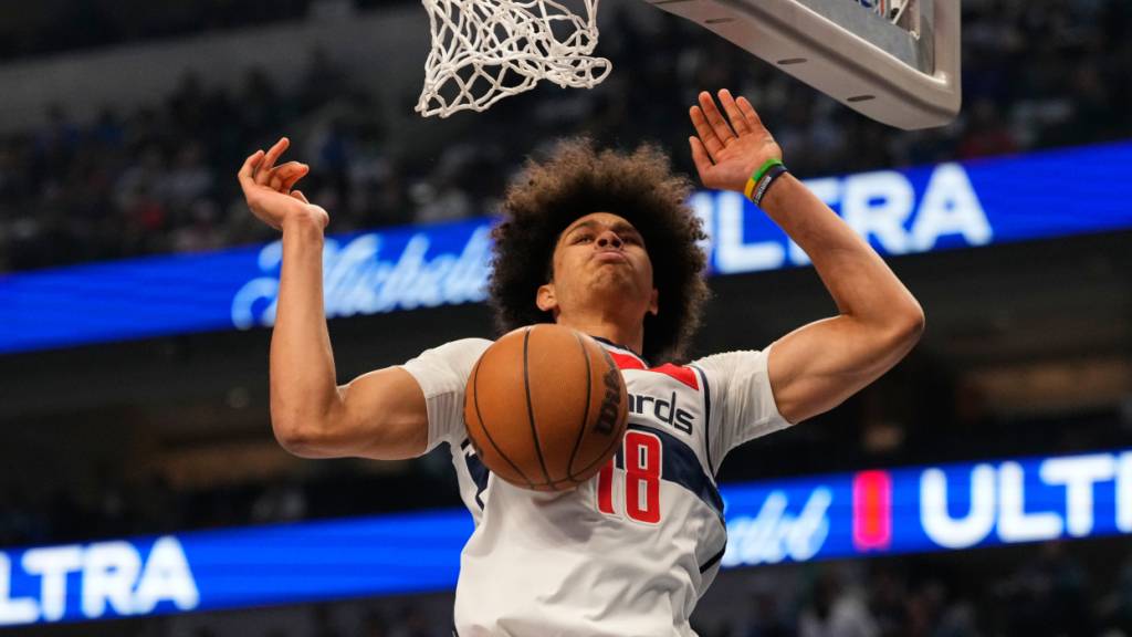 Kyshawn George erzielt für die Washington Wizards sechs Punkte