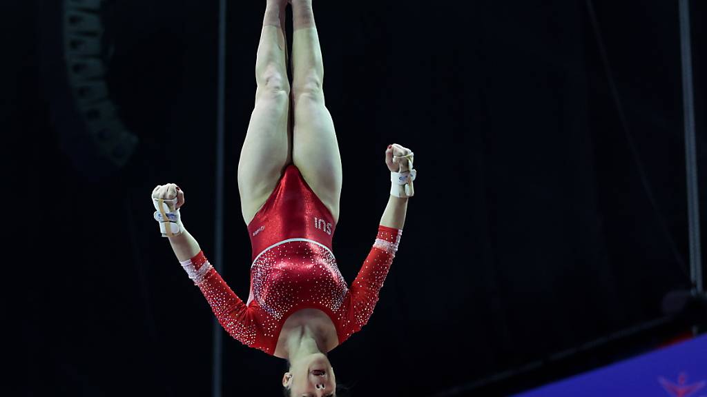 Lena Bickel am Sprung an den Europameisterschaften im April in der Türkei