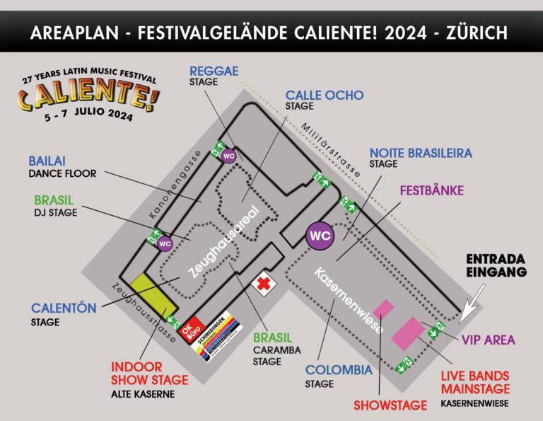 Geländeplan Caliente Festival