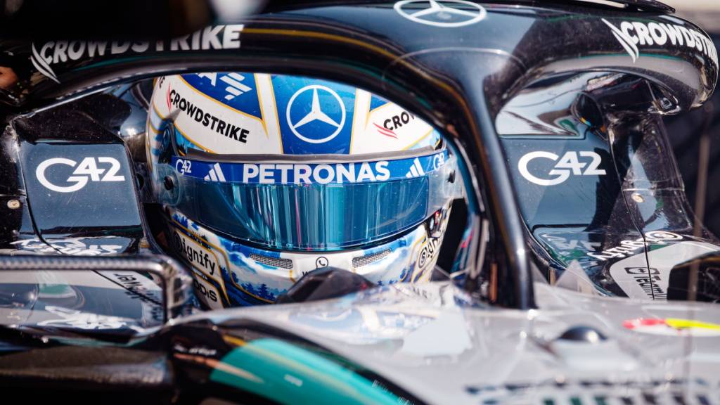 Hat den Durchblick: George Russell, der das Sprintrennen in Schanghai vom besten Startplatz in Angriff nehmen wird