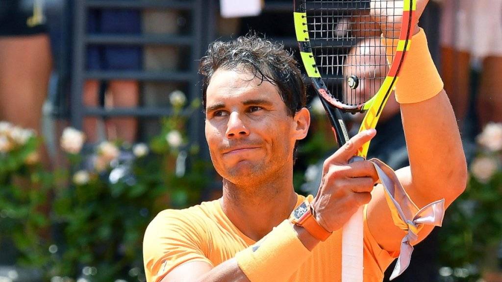Rafael Nadal bedankt sich in Rom beim Publikum