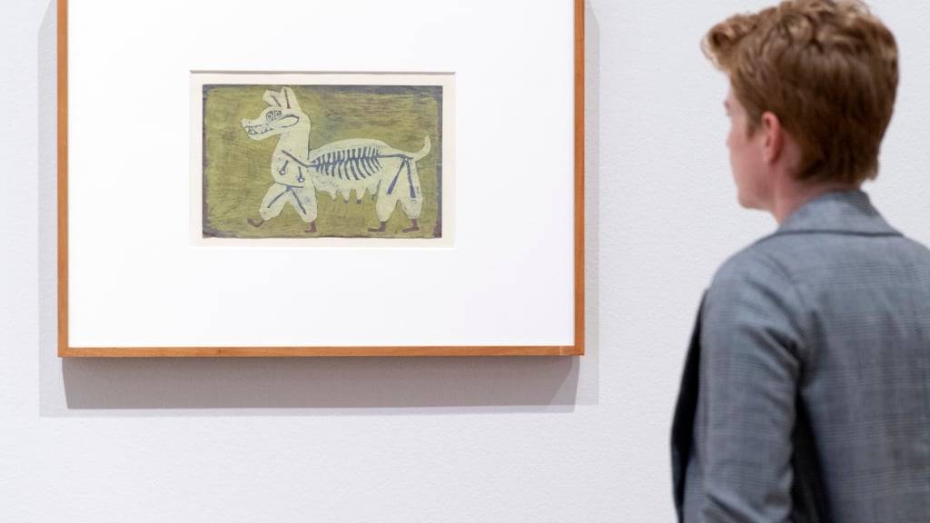 Ein echtes Werk des deutsch-schweizerischen Malers Paul Klee 2018 im Zentrum Paul Klee in Bern. (Archivbild)