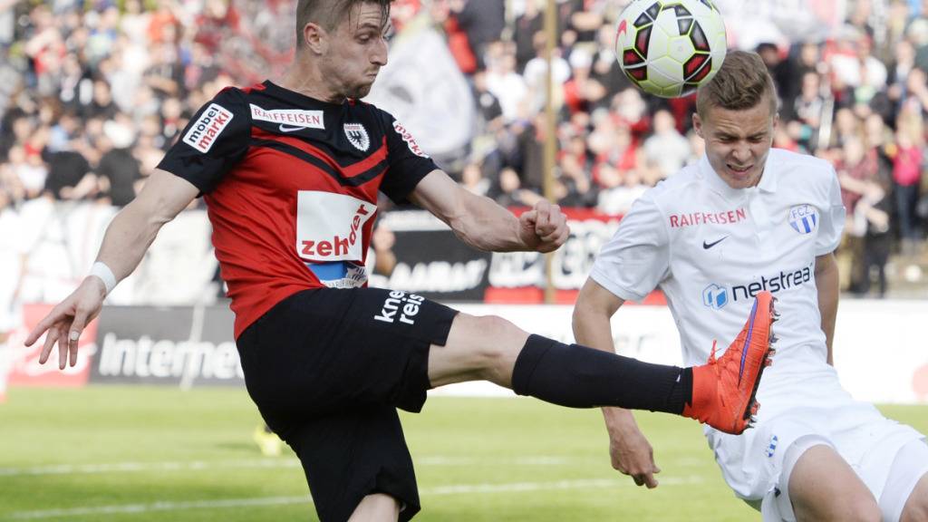 Zuletzt spielte Stephan Andrist (li.) in der Schweiz beim FC Aarau