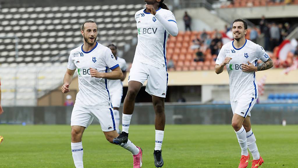 Kaly Sène jubelt über seinen zweiten Treffer für Lausanne-Sport