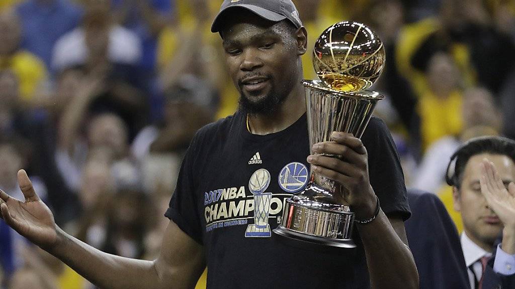 Kevin Durant feierte mit den Golden State Warriors seinen ersten NBA-Titel