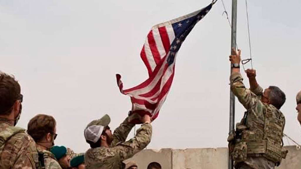 Übergabezeremonie der US-Armee an die afghanische Nationalarmee in der Provinz Helmand.