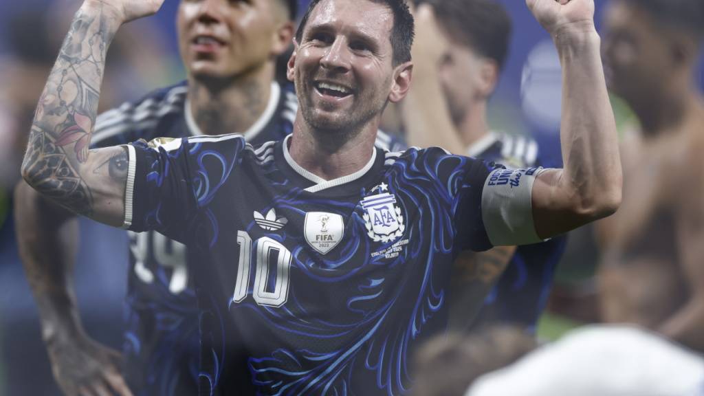 Erleichterung bei Lionel Messi nach dem Finaleinzug