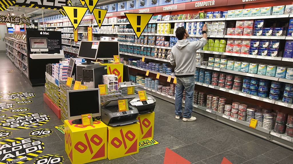 Der Schweizer Heimelektronikmarkt ist 2023 geschrumpft: eine Filiale von Interdiscount (Symbolbild).