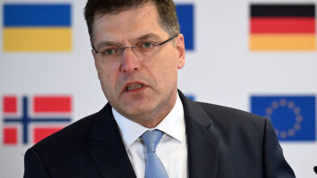 ARCHIV - Janez Lenarcic, EU-Kommissar für humanitäre Hilfe und Krisenschutz, spricht zu Gästen. Foto: Federico Gambarini/dpa