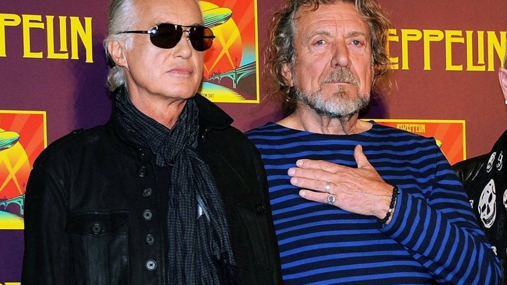 Led Zeppelin-Gitarrist Jimmy Page (links) und Sänger Robert Plant. (Archivbild)